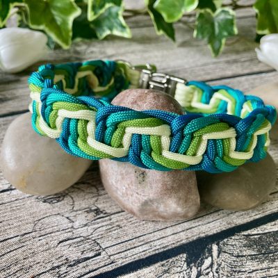 Hundehalsband aus handgeflochtenem Paracord in Farbkombi LovelyPond