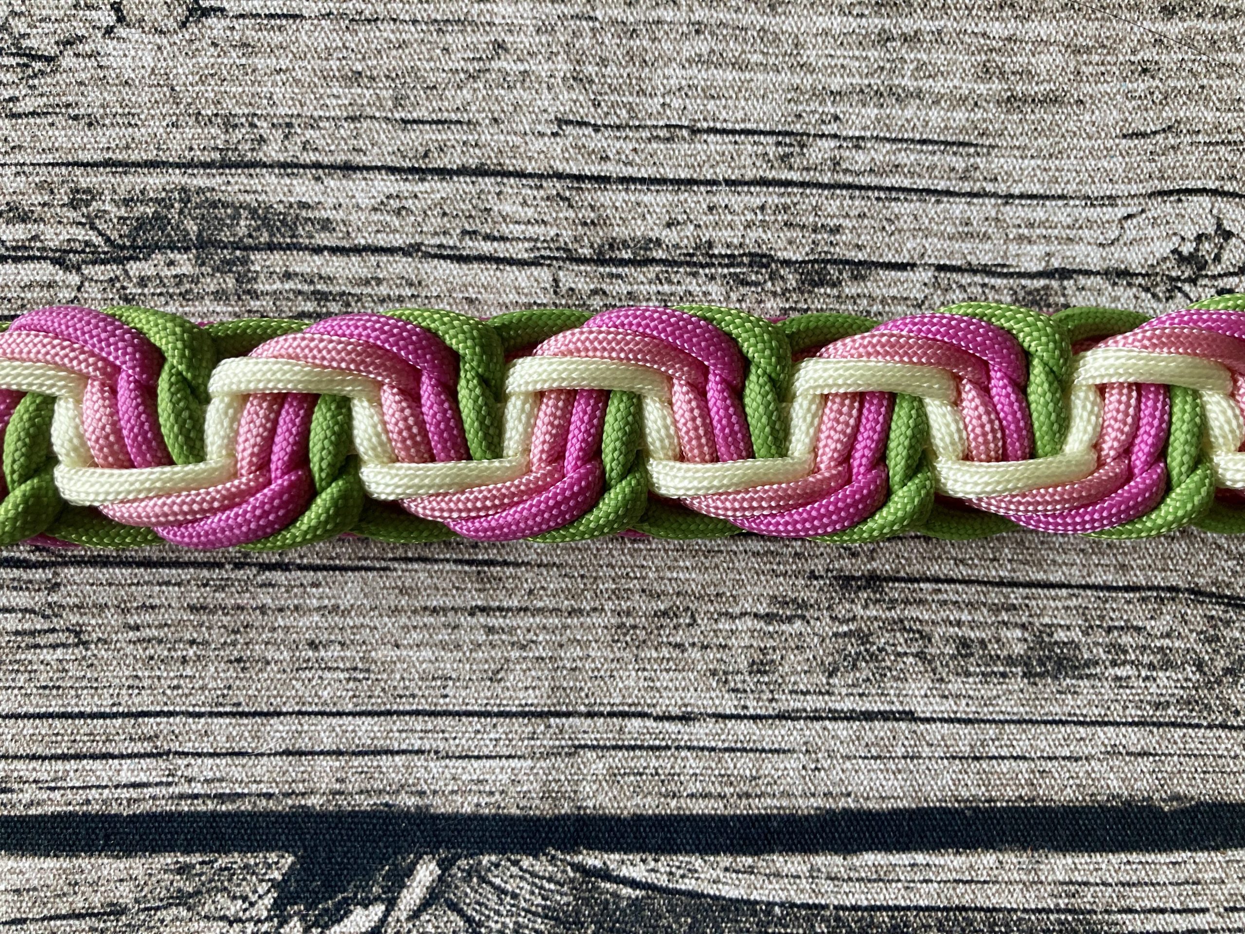 2024-05-07 18.13.51-1 Hundehalsband aus handgeflochtenem Paracord in Farbkombi SpringBlossom – Bild 5